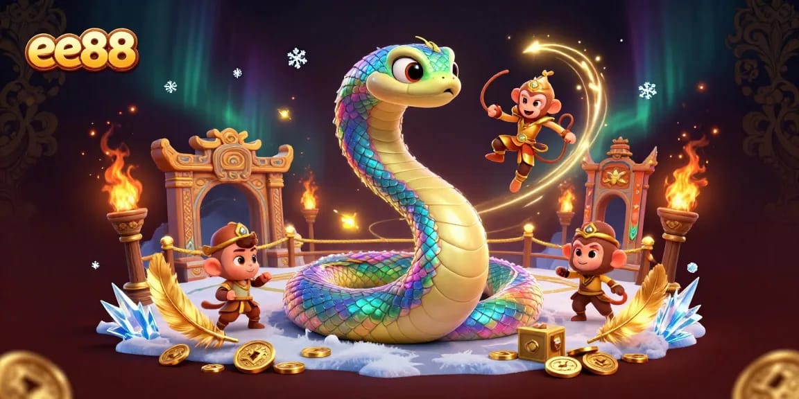 Experience the vibrant gaming atmosphere of ee88 with 3D characters and casino elements in action.