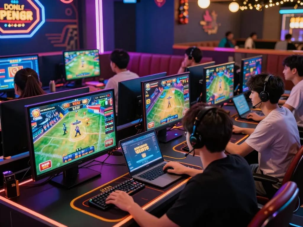 Diverse players enjoying gaming at Open88, featuring sports betting and live casino action.