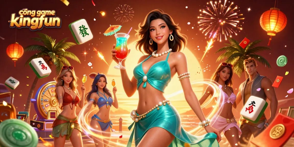 Spin and win at cổng game kingfun with vibrant casino experience and festive elements