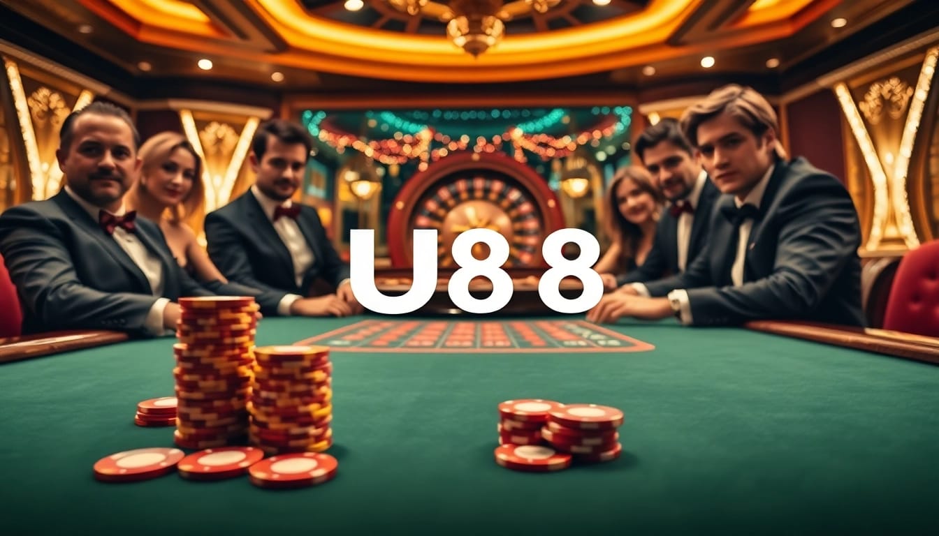 Experience the excitement of gambling at UU88 with poker chips and casino ambiance.