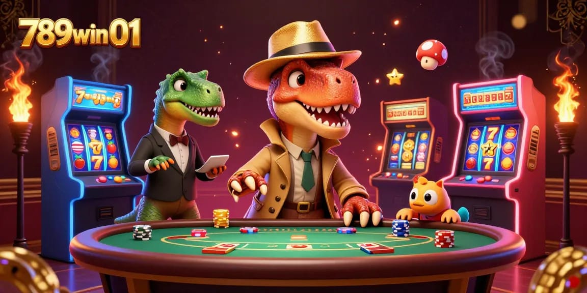 Engage in thrilling gameplay at 789win 01 with vibrant 3D illustrations of card counters and casino action.