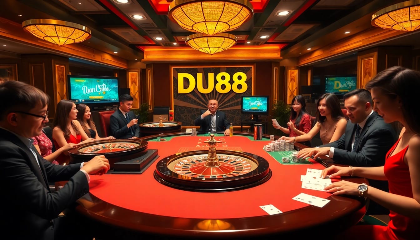 Experience the excitement at DU88 with vibrant gaming tables and professional dealers.