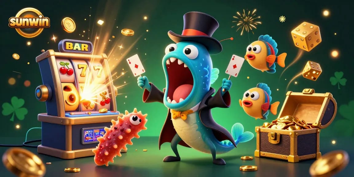 Win big with sunwin in this dynamic 3D casino carnival, featuring magical sea creatures!