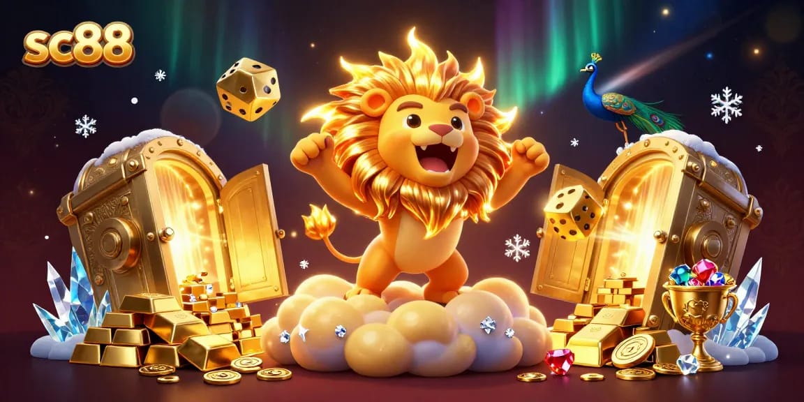 Experience thrilling winnings with SC88's dynamic casino atmosphere featuring golden treasures and vibrant gameplay.