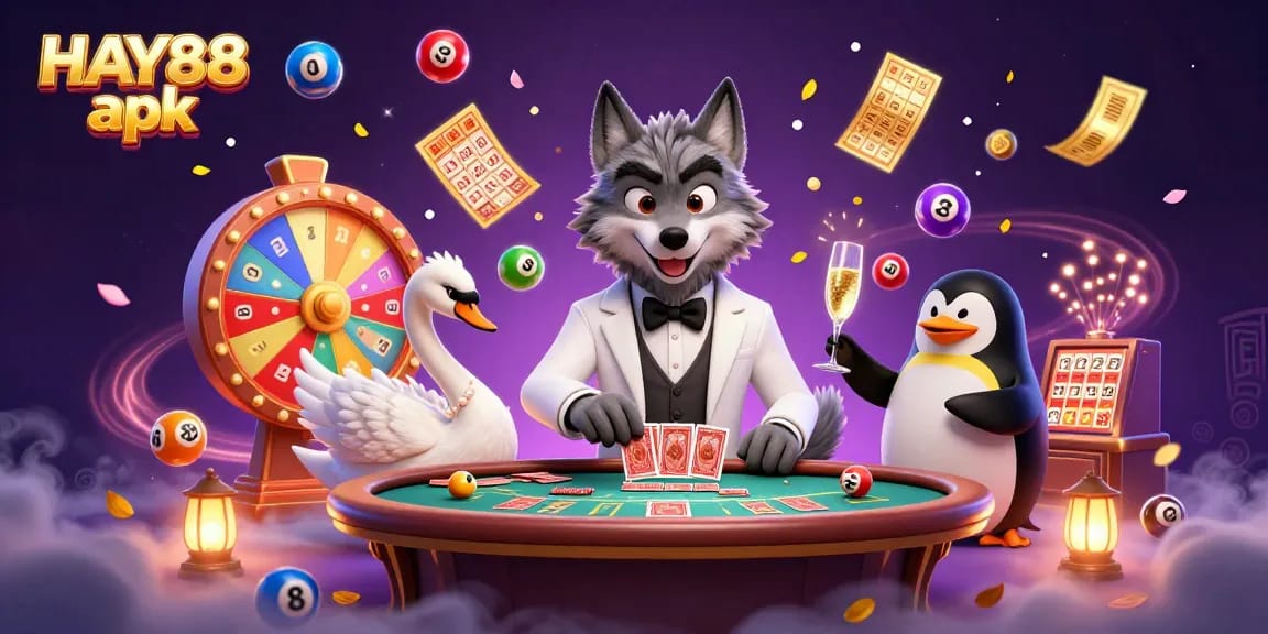 Experience the thrills of HAY88 apk with vibrant casino elements and engaging characters.