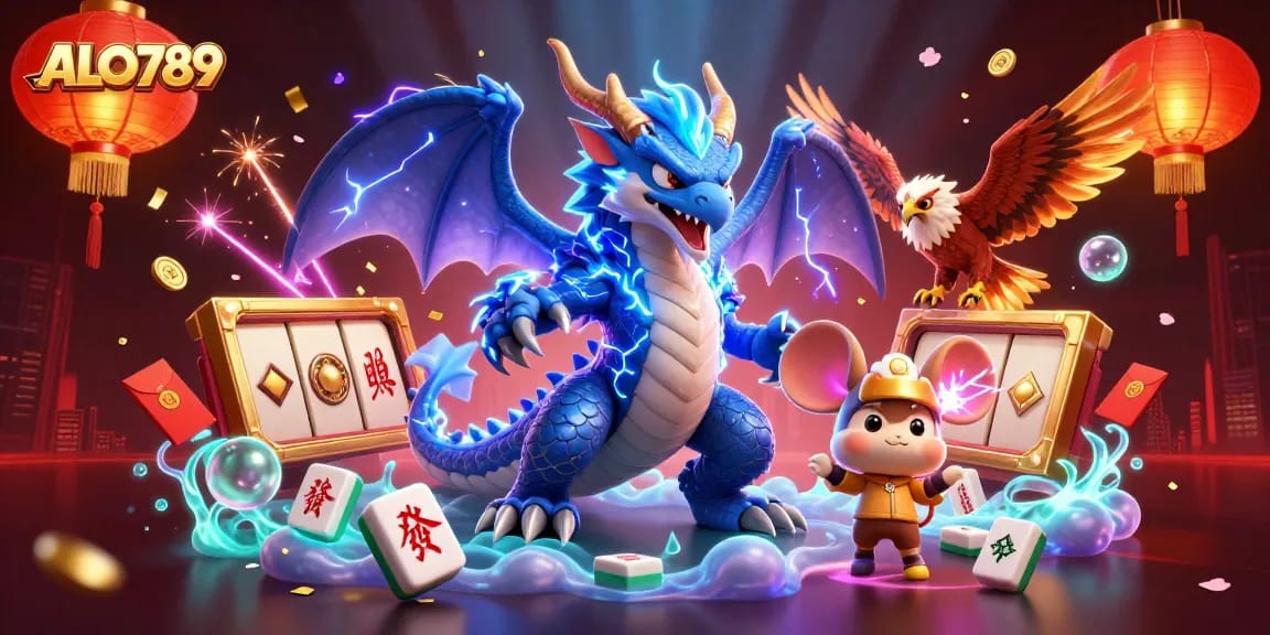 Experience thrilling gameplay at ALO789 with vibrant characters and dynamic slot elements.
