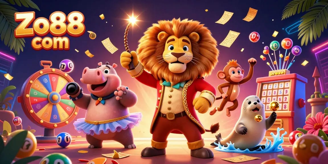 Engage in thrilling gaming adventures at Zo88 com with vibrant lottery balls and dynamic prize elements.