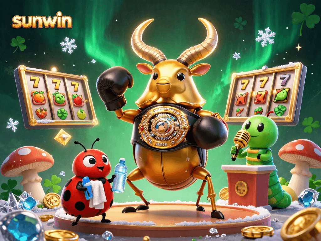 Experience thrilling gameplay with sunwin's vibrant casino scene, featuring dynamic characters and slot symbols.