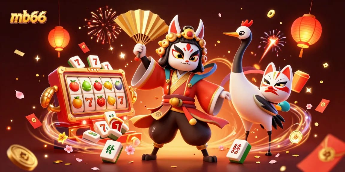 Engage with mb66 through vibrant, joyful slot gaming in ultra-detailed 3D illustration.