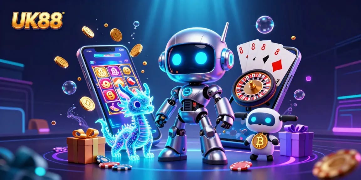 Experience thrilling wins at UK88 with vibrant slot games and dynamic 3D casino characters.