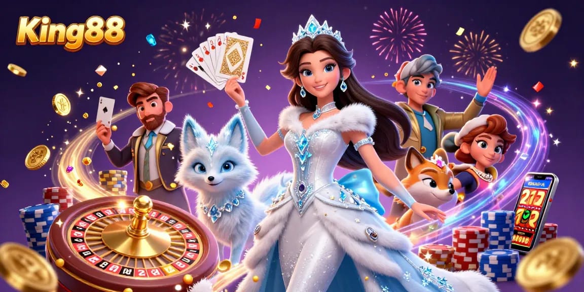 Experience thrilling gameplay with King88's dazzling online casino features and stunning graphics.