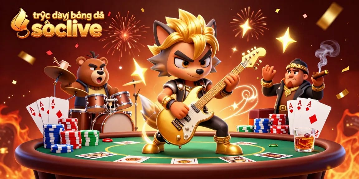 Watch trực tiếp bóng đá socolive with excitement as characters fill the casino scene with energy and detail.