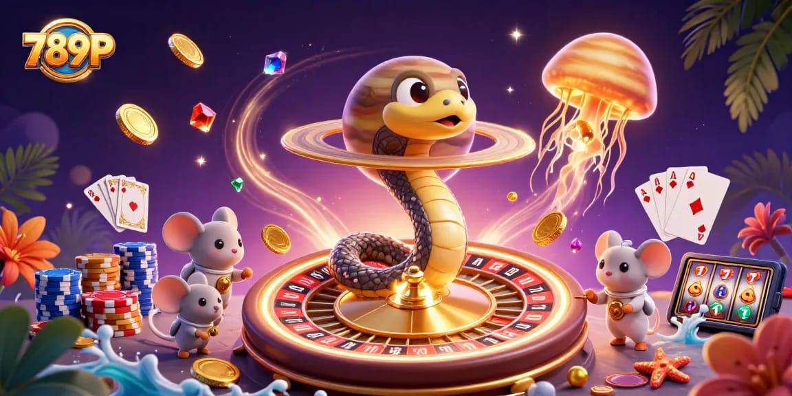 Engage in thrilling gaming action at 789P with vibrant colors and dynamic casino elements.