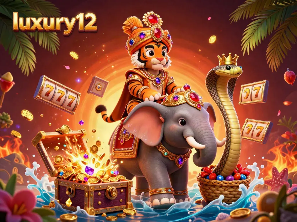 Experience the thrill of winning big with luxury12's vibrant slot gaming scene filled with jackpot elements.