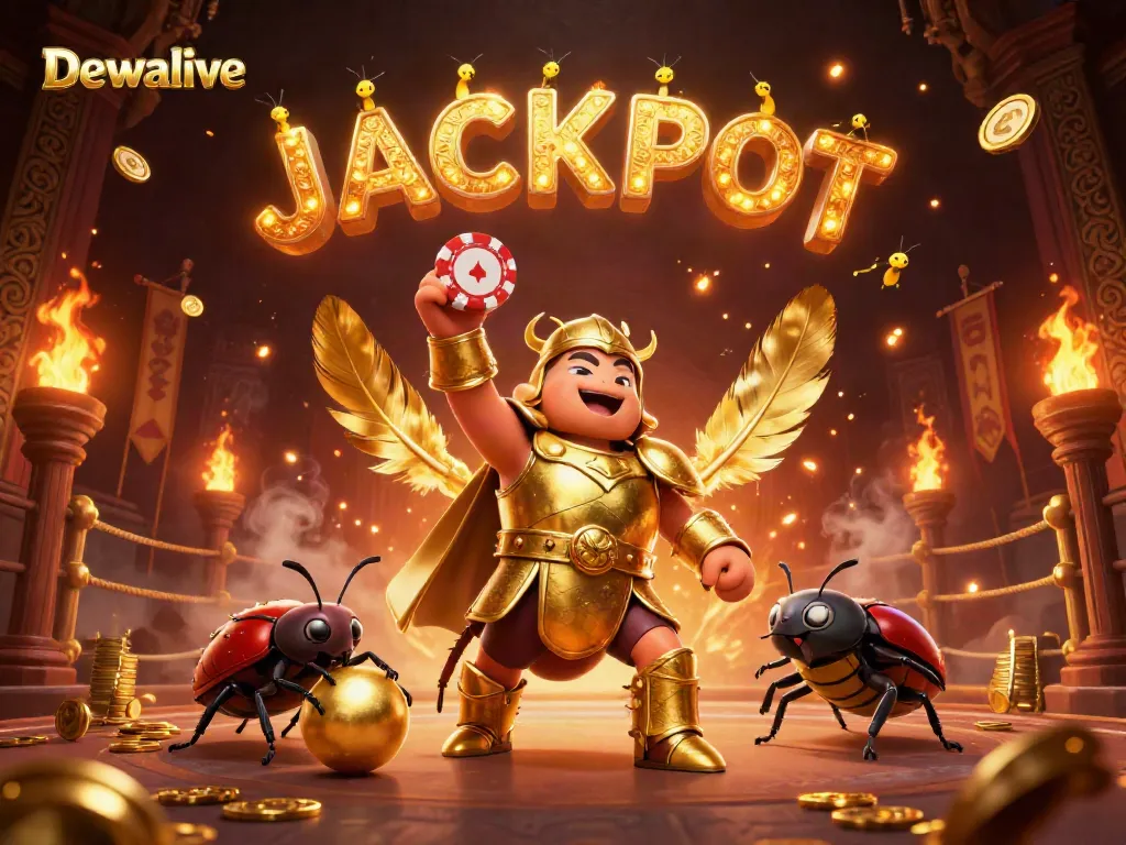 DEWALIVE menampilkan karakter unik dalam kemenangan jackpot dalam suasana kasino yang berkualitas tinggi.