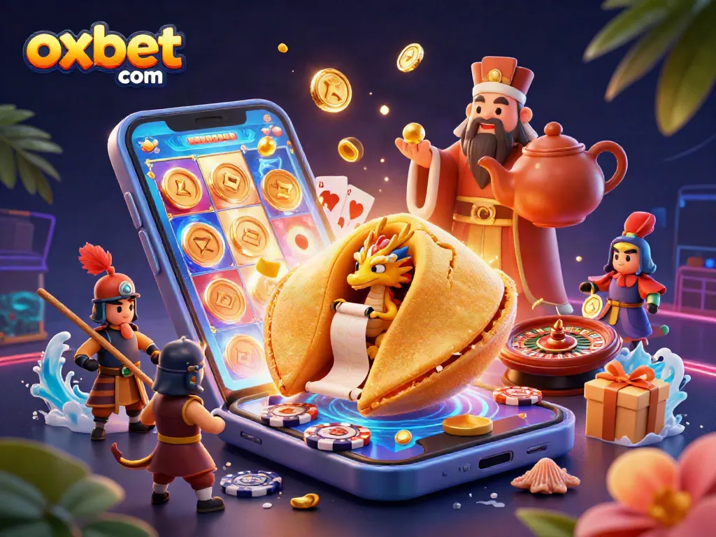 Engage with exciting games at oxbet com, showcasing dynamic online casino elements and characters.