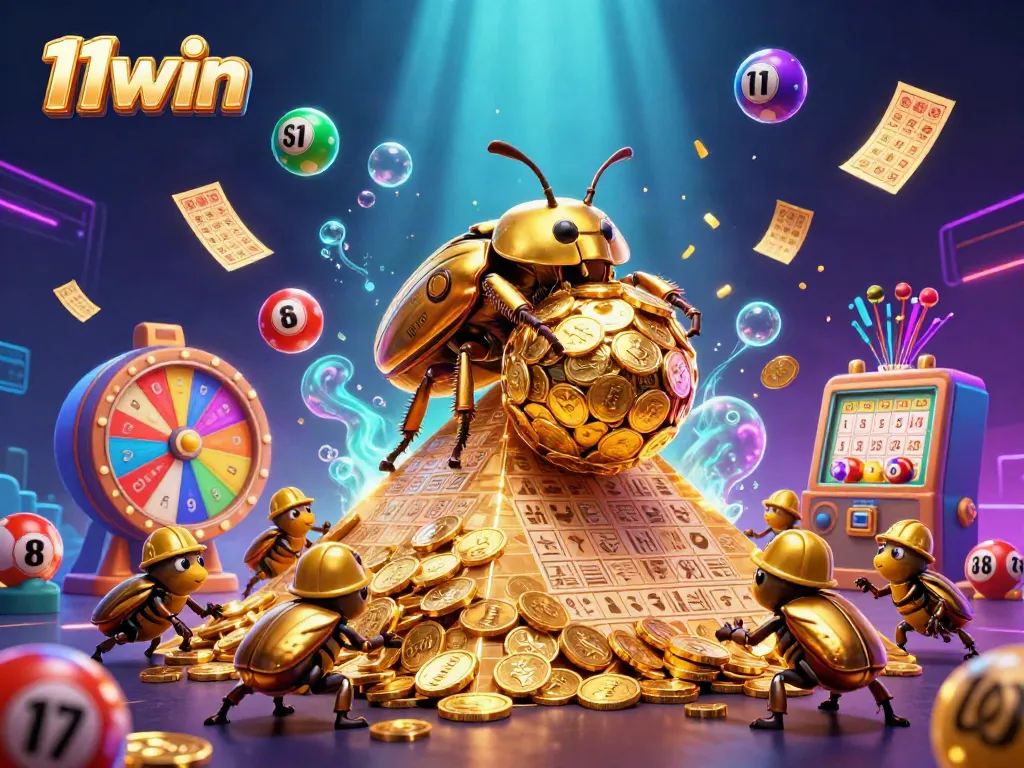 Experience the excitement of 11win with vibrant elements and dynamic scenes embodying online gaming joy.