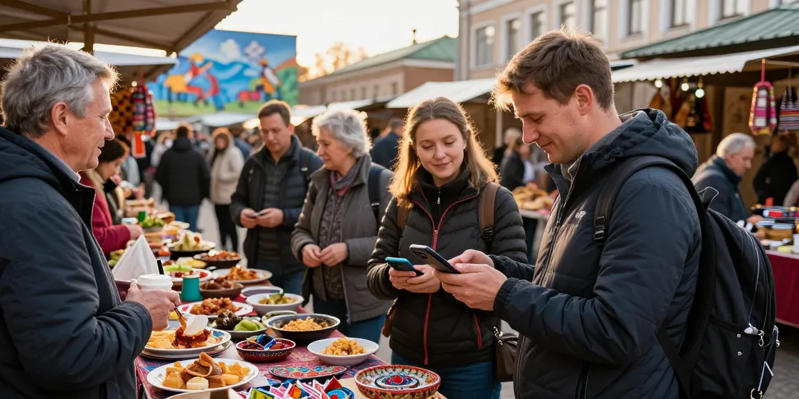 Yerli pazarda ödeme yapan turist; Pay in Russia uygulamasıyla kolay alışveriş.