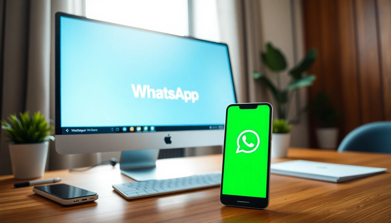 Experience seamless communication with WhatsApp网页版 displayed on a modern computer.