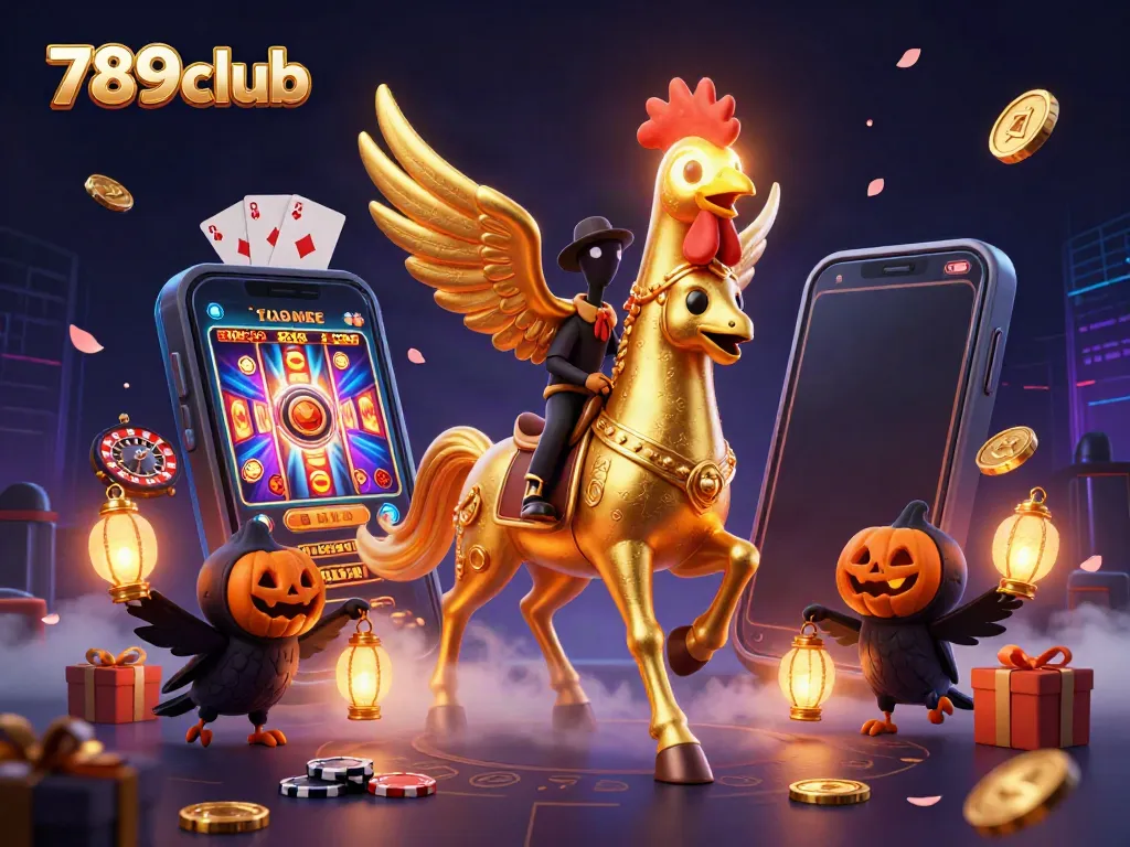 Experience thrilling action in 789club with a golden rooster and mystical ambiance.
