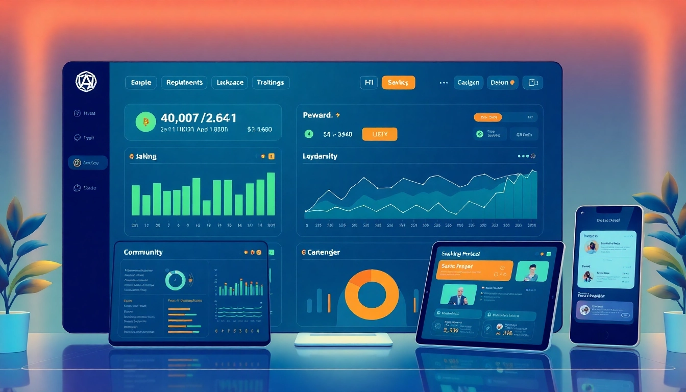 Anyone Dashboard showcasing a modern staking interface with vibrant visuals and live data interaction.