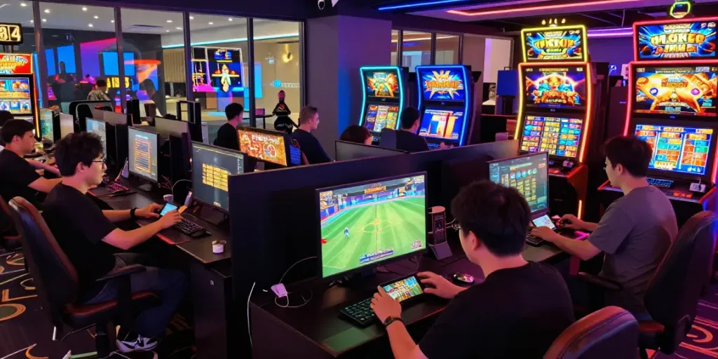 TA88 online gaming platform with players enjoying diverse gaming experiences and vibrant atmosphere.