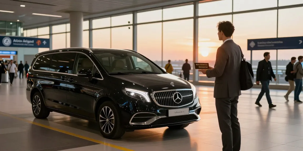 Antalya Airport Transfer: Premium driver service at airport terminal, welcoming atmosphere.