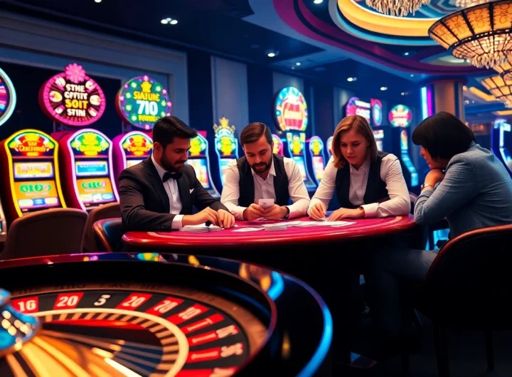 Engaging gamblers at S8 poker table with vibrant atmosphere and exciting gameplay.
